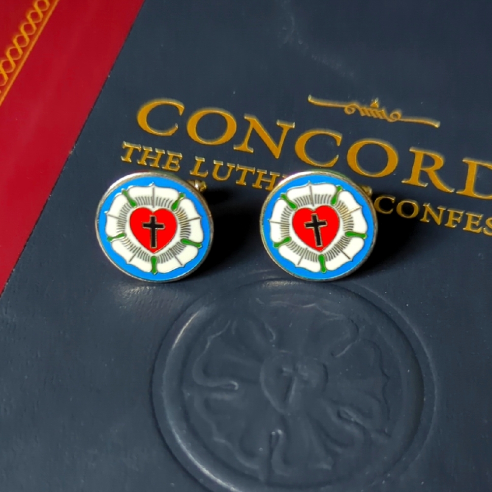 ✝️🏵️Lutheran Luther Rose Christian Cufflinks
